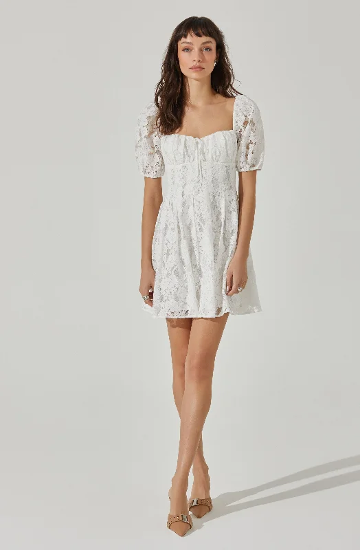 Floral Lace Mini Dress