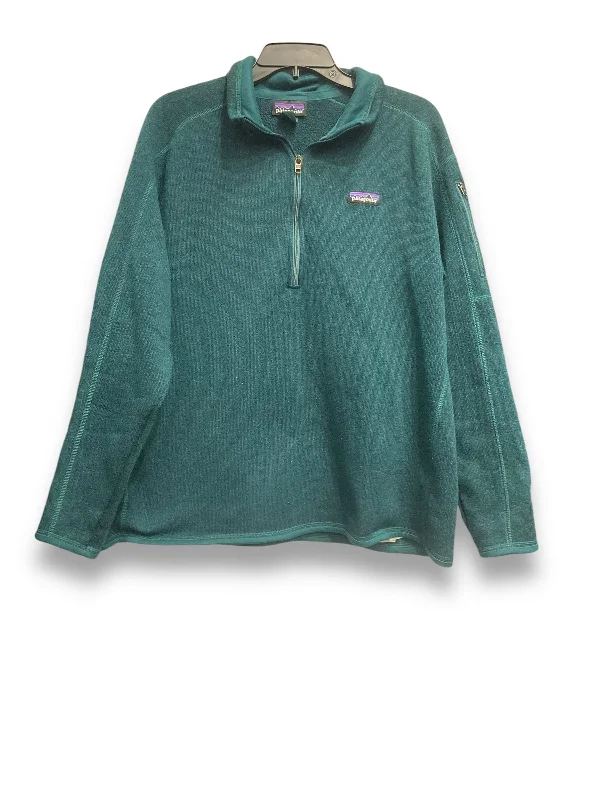 Athletic Sweatshirt Collar By Patagonia In Teal, Size: Xxl