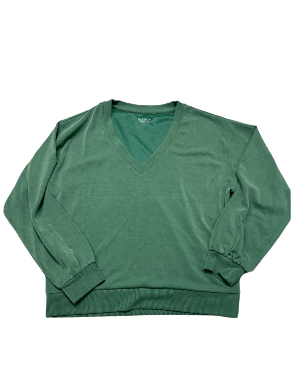 Athletic Sweatshirt Crewneck By Athleta In Green, Size: L