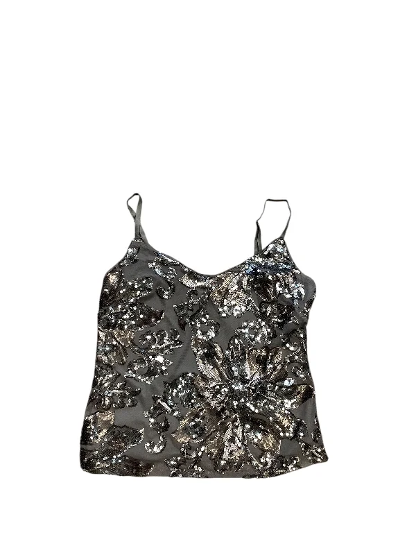 Blouse Sleeveless By White House Black Market In Silver, Size: S