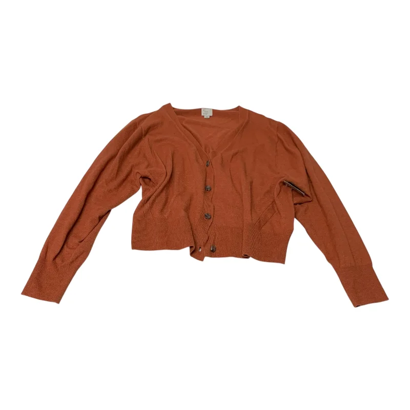 Cardigan By A New Day In Orange, Size: L