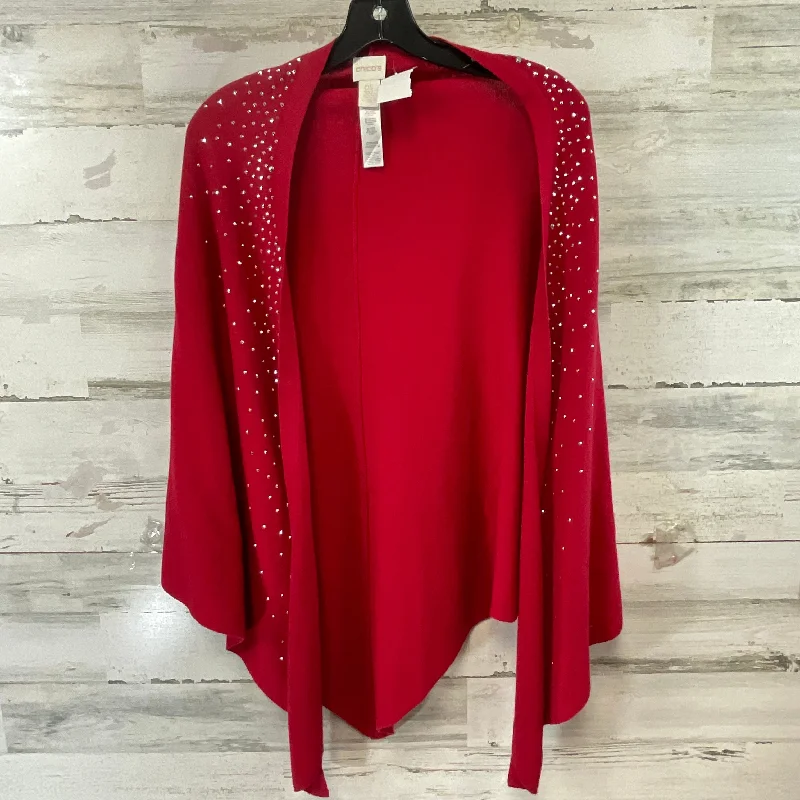 Cardigan By Chicos In Red, Size: Osfm