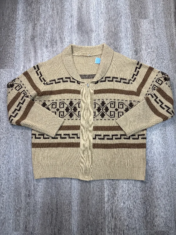 Cardigan By Clothes Mentor In Beige, Size: Xxl