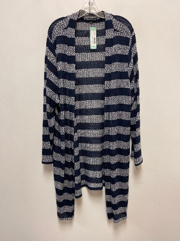 Cardigan By Clothes Mentor In Navy, Size: 3x