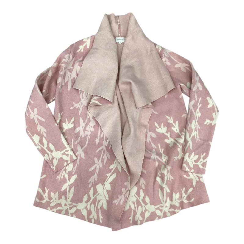 Cardigan By Clothes Mentor In Pink, Size: L