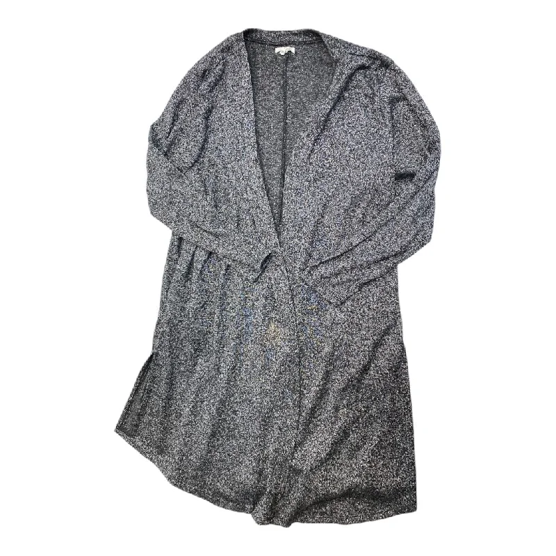 Cardigan By Maurices In Black & Silver, Size: 1x