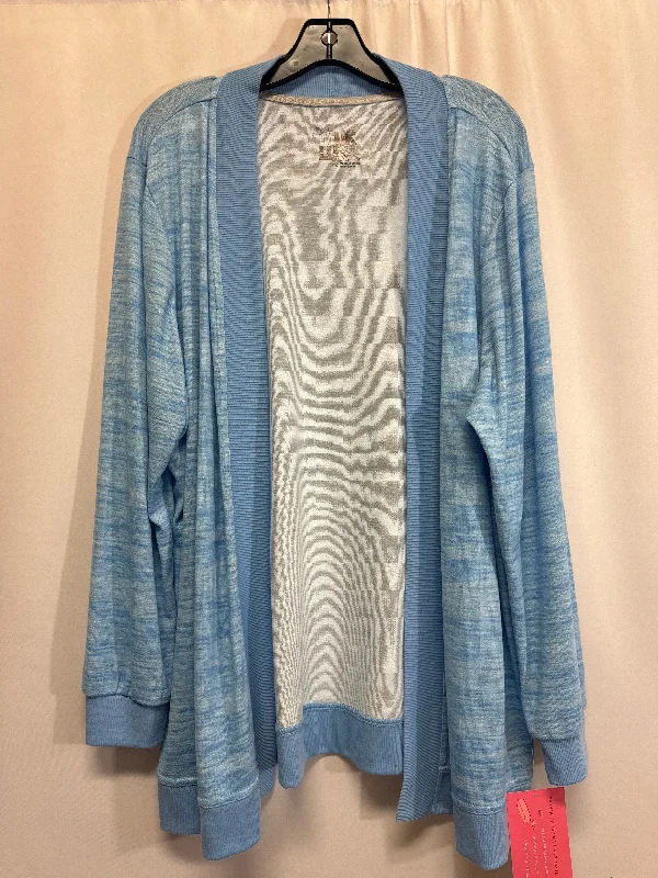 Cardigan By Muk Luks In Blue, Size: 1x