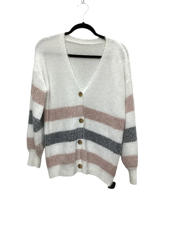 Cardigan By Shein In Striped Pattern, Size: L