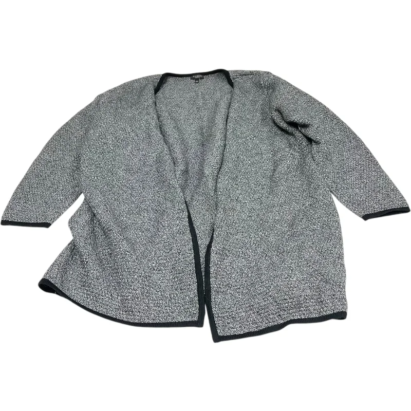 Cardigan By Talbots In Grey, Size: 2x