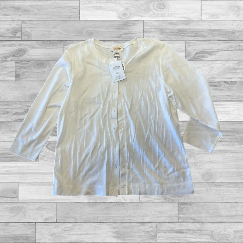 Cardigan By Talbots In White, Size: L