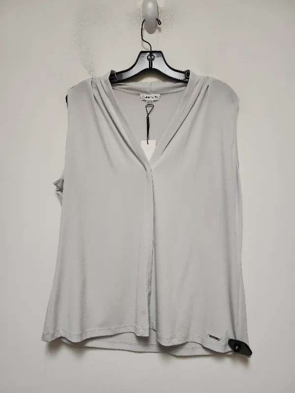 Grey Top Sleeveless Calvin Klein, Size Xl