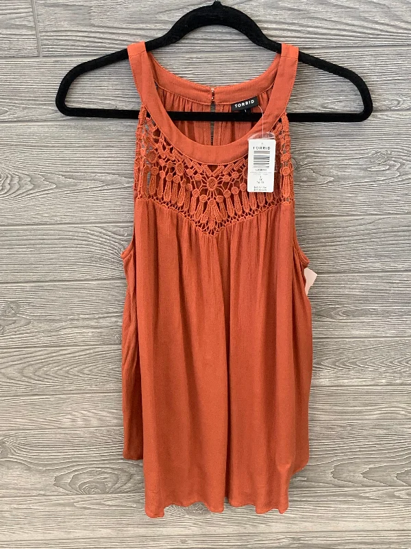 Orange Top Sleeveless Torrid, Size 1x