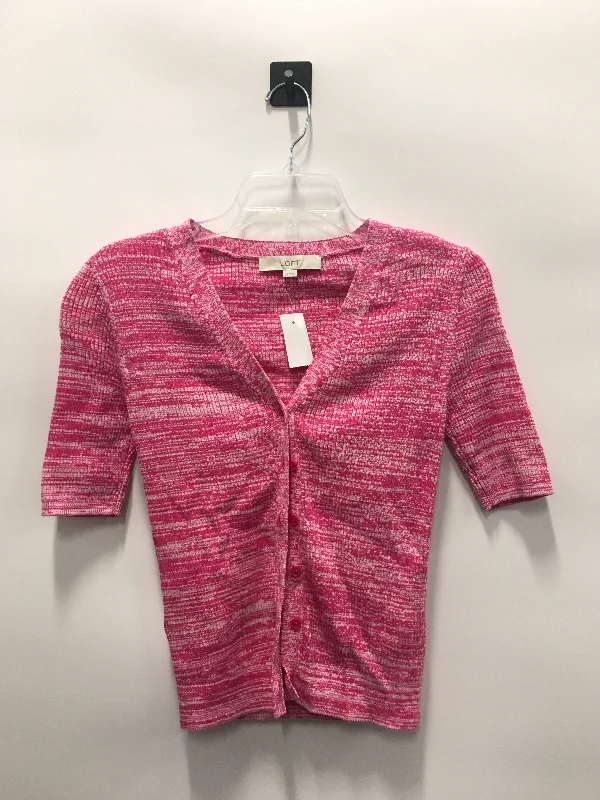 Pink Cardigan Loft, Size Xs