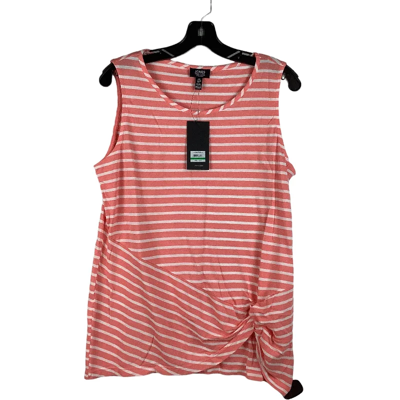 Striped Pattern Top Sleeveless Basic Jones New York, Size L