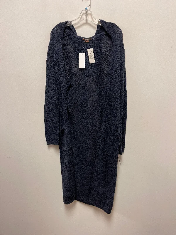 Sweater Cardigan By Clothes Mentor In Blue, Size: 1x