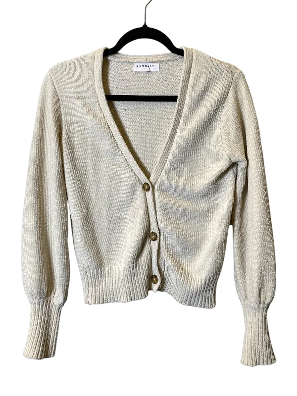 Sweater Cardigan By Downeast In Cream, Size: Xs