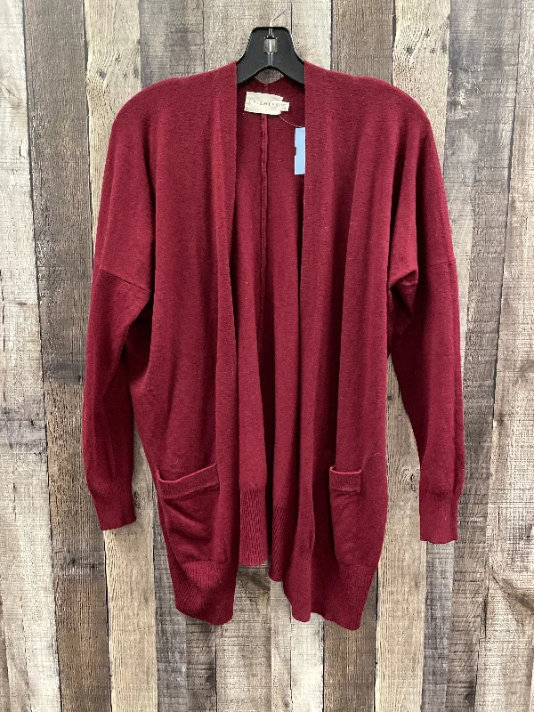 Sweater Cardigan By Dreamers In Red, Size: M