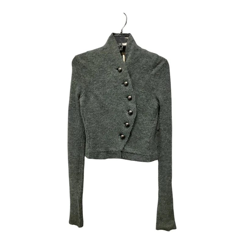 Sweater Cardigan By Free People In Green, Size: Xs