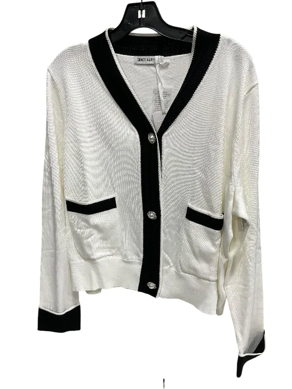 Sweater Cardigan By Grace Karin In White, Size: Xl