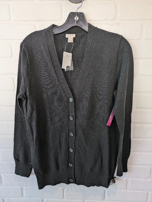 Sweater Cardigan By J. Crew In Black, Size: S