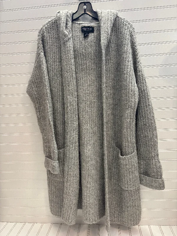 Sweater Cardigan By Jones And Co In Grey, Size: L