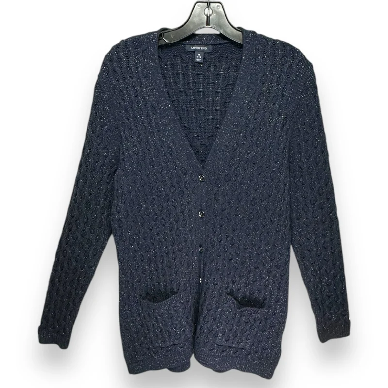 Sweater Cardigan By Lands End In Navy, Size: M