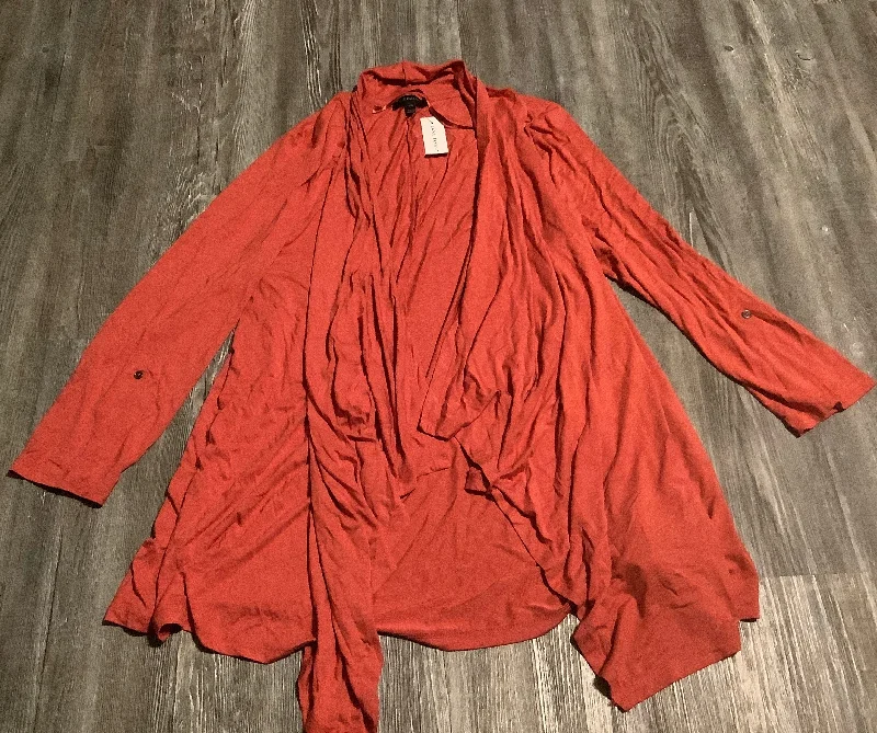 Sweater Cardigan By Lane Bryant In Orange, Size: Xl