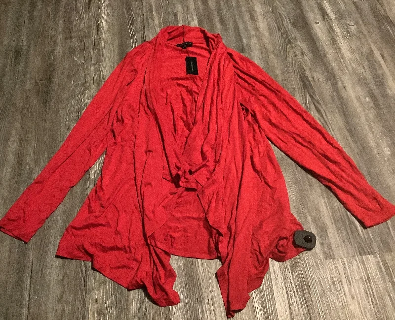 Sweater Cardigan By Lane Bryant In Red, Size: Xl