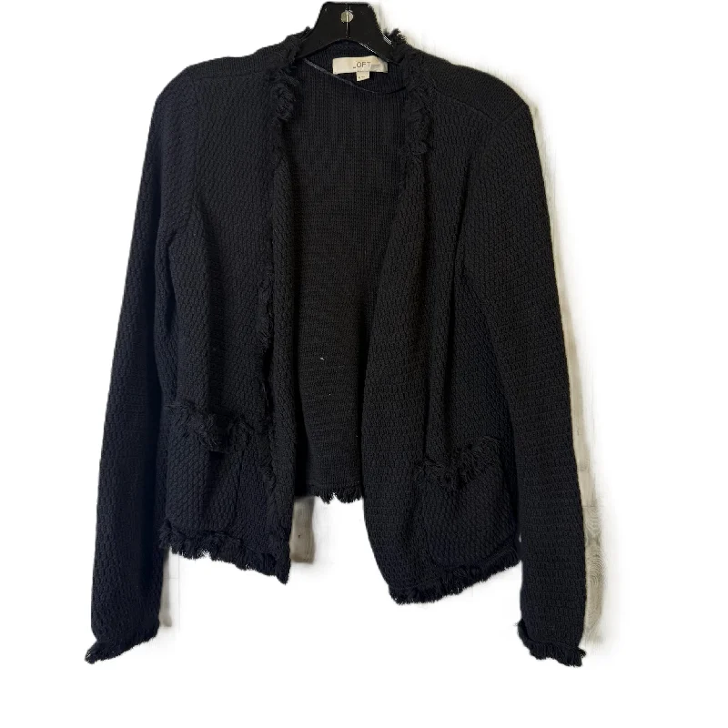 Sweater Cardigan By Loft In Black, Size: M