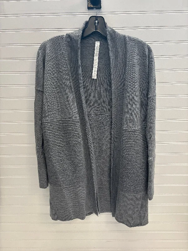 Sweater Cardigan By Lululemon In Grey, Size: 2