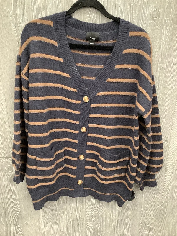 Sweater Cardigan By Lumiere In Navy, Size: L