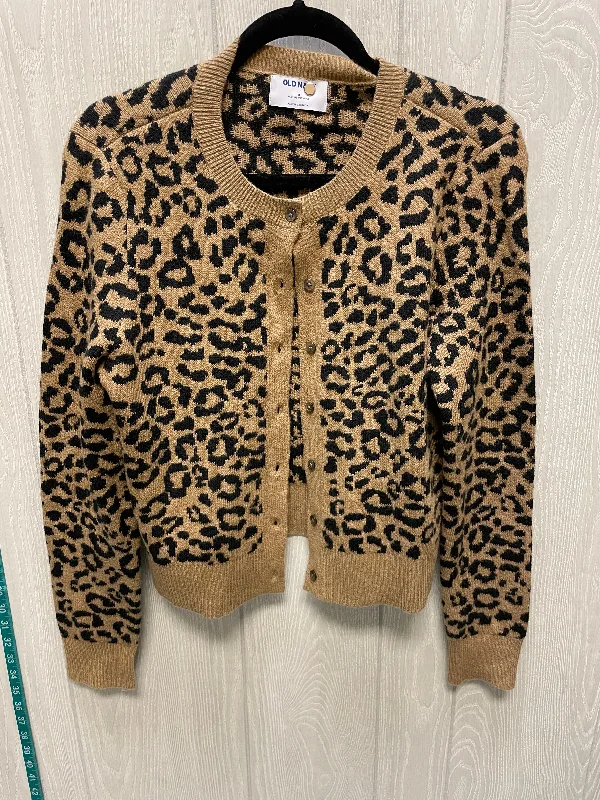 Sweater Cardigan By Old Navy In Animal Print, Size: M