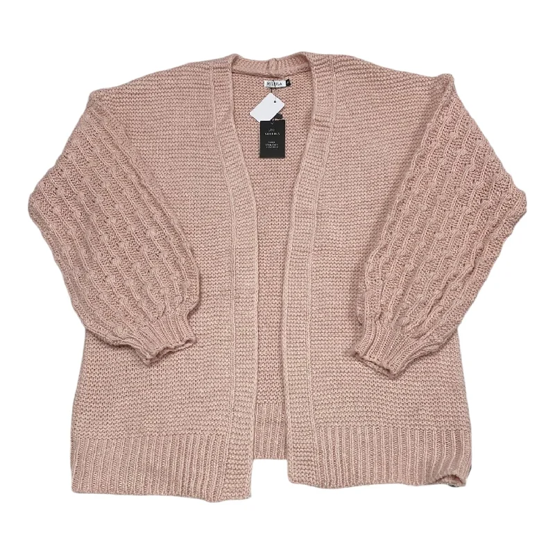 Sweater Cardigan By Soleila In Pink, Size: S