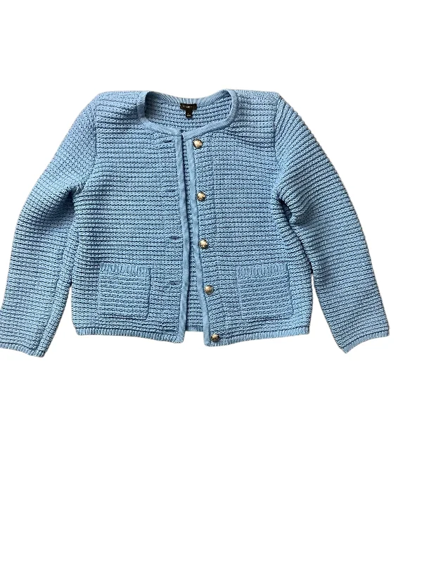 Sweater Cardigan By Talbots In Blue, Size: L