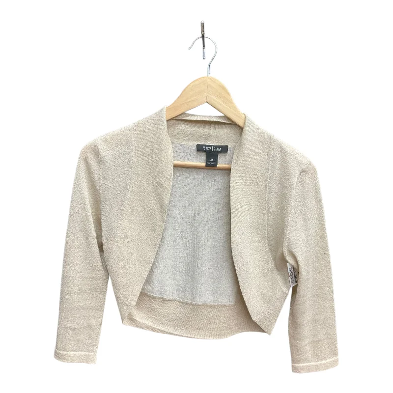 Sweater Cardigan By White House Black Market In Gold, Size: Xs