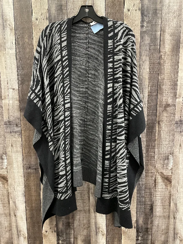 Sweater Cardigan By White House Black Market In Zebra Print, Size: Osfm