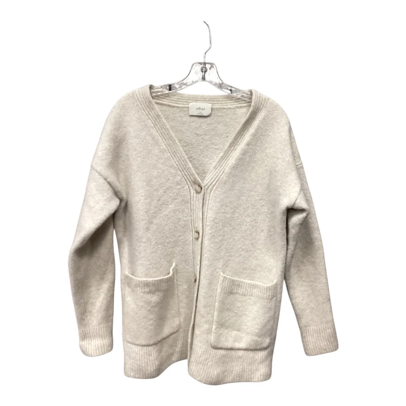 Sweater Cardigan By Wilfred In Cream, Size: M