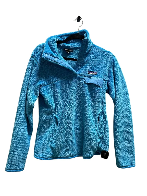 Sweatshirt Collar By Patagonia In Blue, Size: M