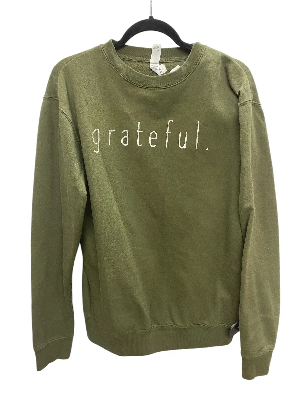 Sweatshirt Crewneck By Clothes Mentor In Green, Size: M