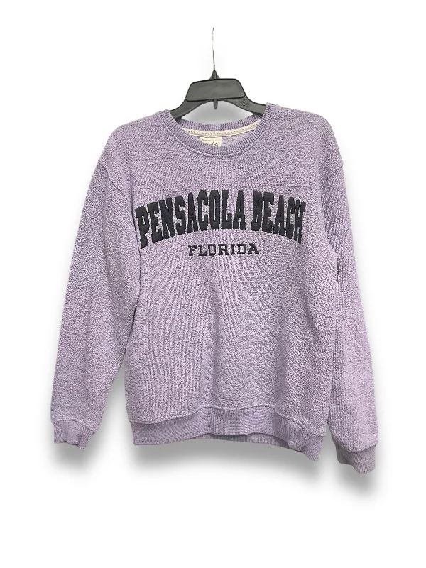 Sweatshirt Crewneck By Clothes Mentor In Purple, Size: M