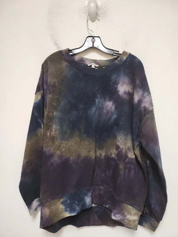 Sweatshirt Crewneck By White Birch In Tie Dye Print, Size: L