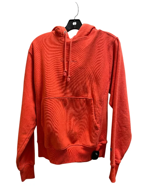 Sweatshirt Hoodie By Champion In Red, Size: S