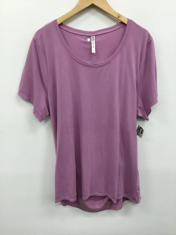 Top Short Sleeve Basic By Fabletics In Purple, Size: 2x