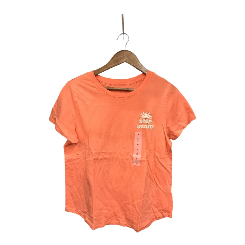 Top Short Sleeve Basic By Old Navy In Orange, Size: M