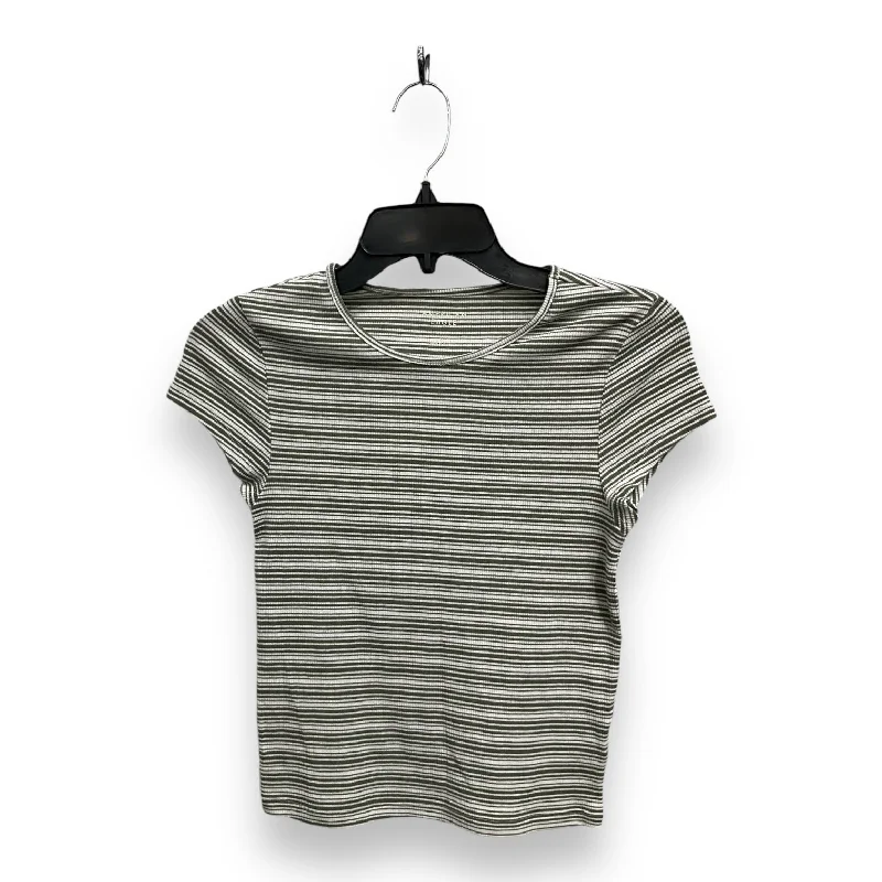 Top Short Sleeve By American Eagle In Striped Pattern, Size: S