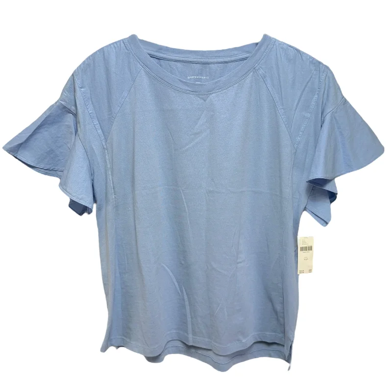 Flutter Sleeve Tee By Anthropologie In Blue, Size: XXS