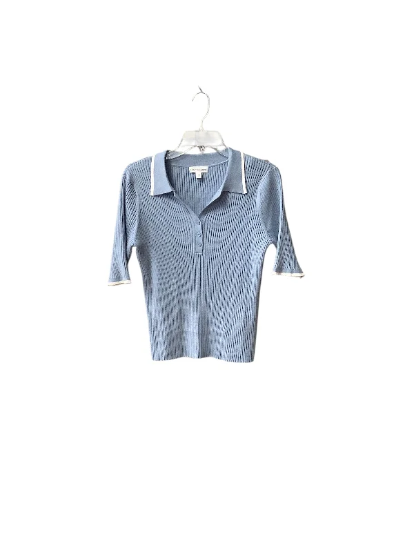 Top Short Sleeve By Calvin Klein In Blue, Size: L