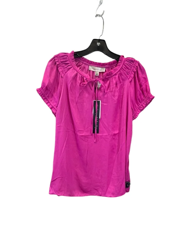 Top Short Sleeve By Catherine Malandrino In Pink, Size: S