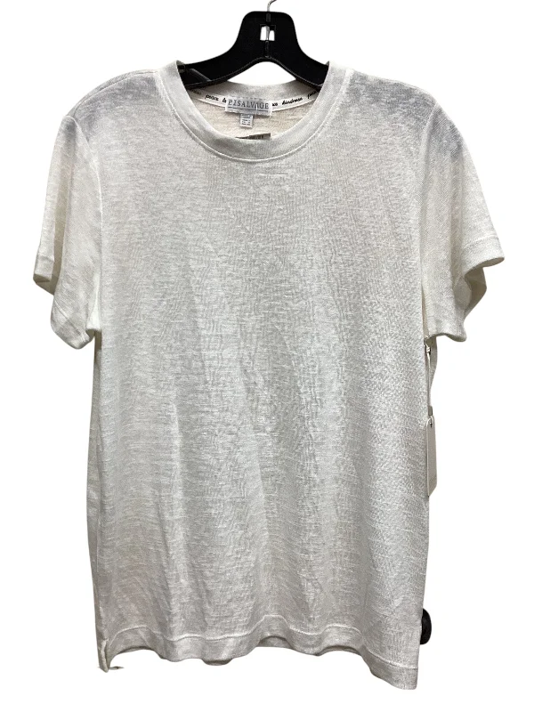 Top Short Sleeve By Clothes Mentor In White, Size: L