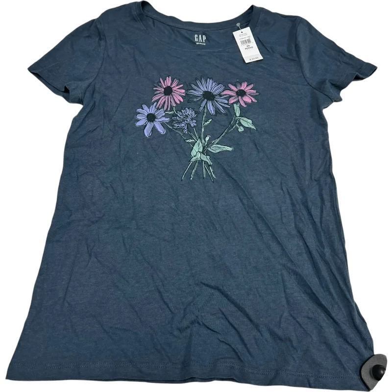 Top Short Sleeve By Gap In Blue, Size: Petite   Xs